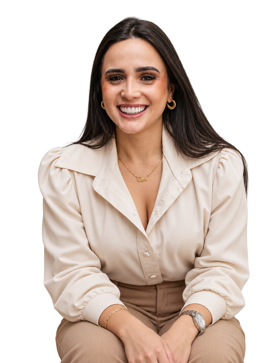 Carolina Moretti sorrindo